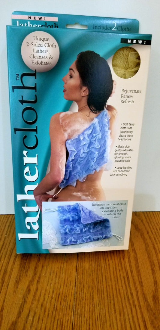 Lather Cloth™ – Luxury Exfoliating Body & Back Scrubber - HONEY (12” x 12”)