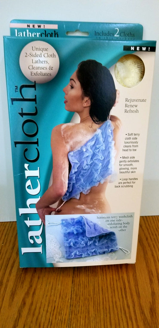 Lather Cloth™ – Luxury Exfoliating Body & Back Scrubber - IVORY (12” x 12”)