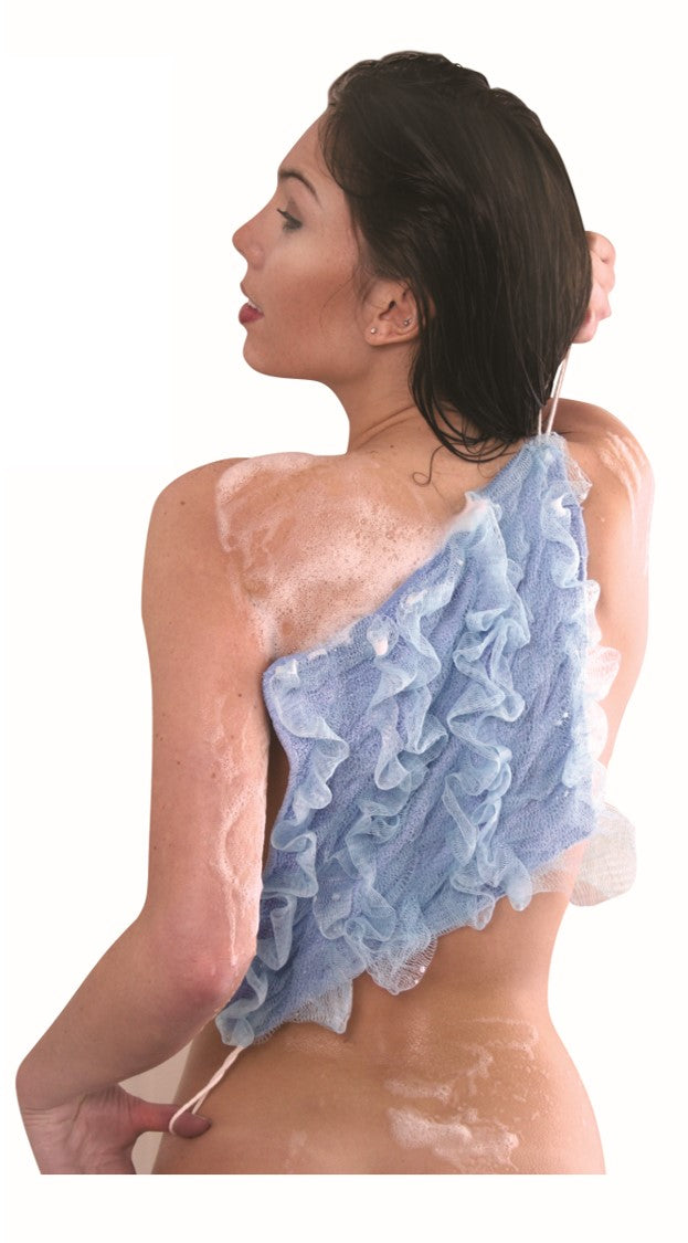 Lather Cloth™ – Luxury Exfoliating Body & Back Scrubber - WHITE (12” x 12”)