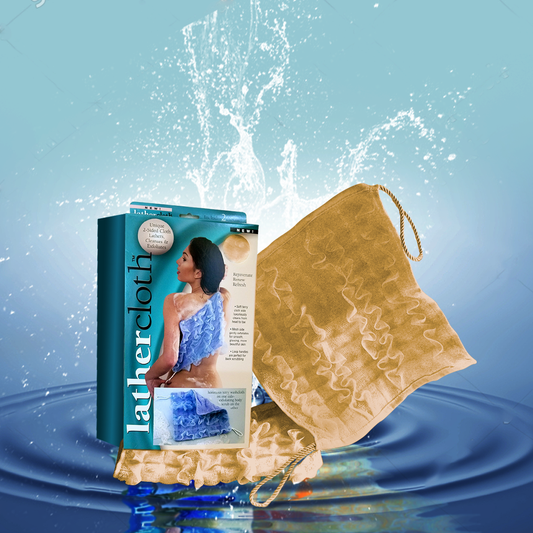 Lather Cloth™ – Luxury Exfoliating Body & Back Scrubber - HONEY (12” x 12”)